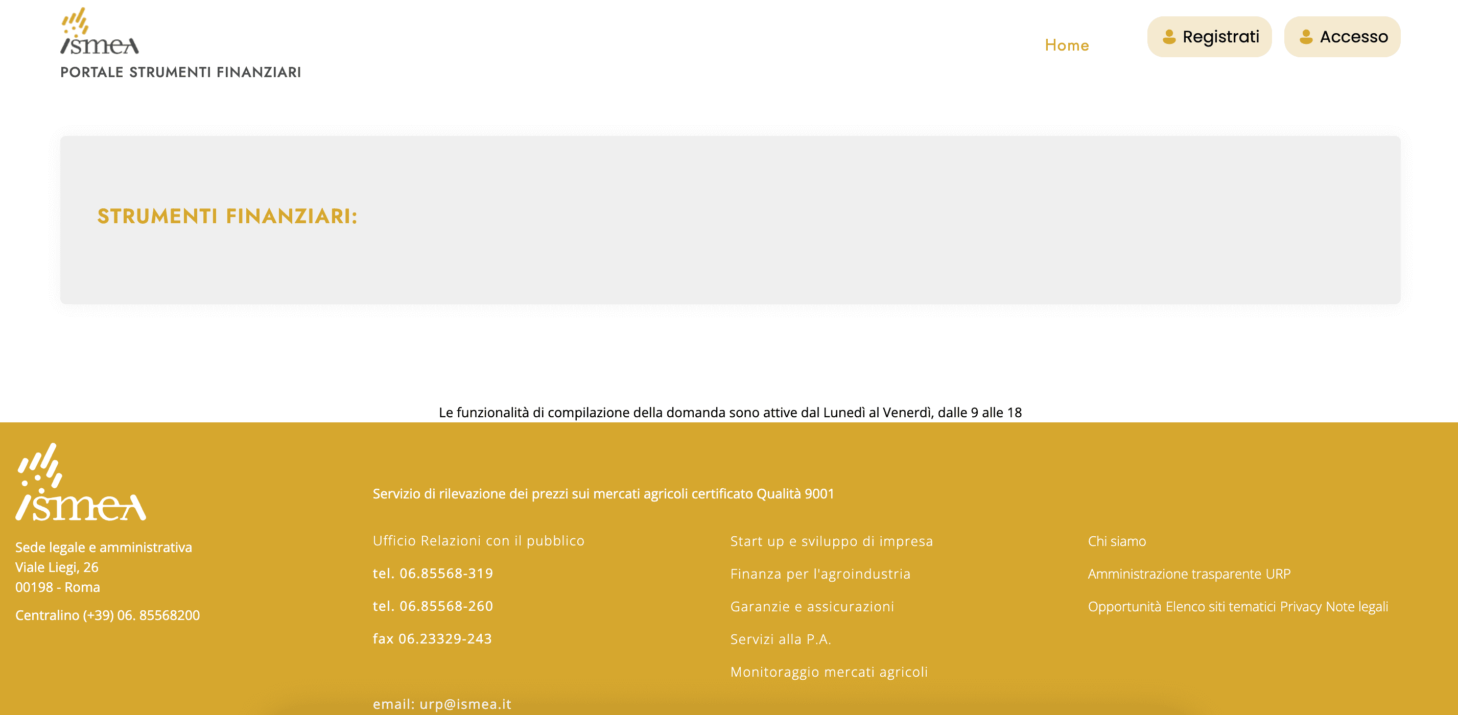 ISMEA – Dynamic Form Management Platform